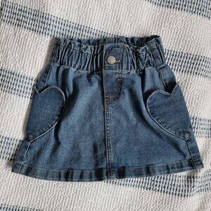 Lands End girls small size 6/7 denim skirt